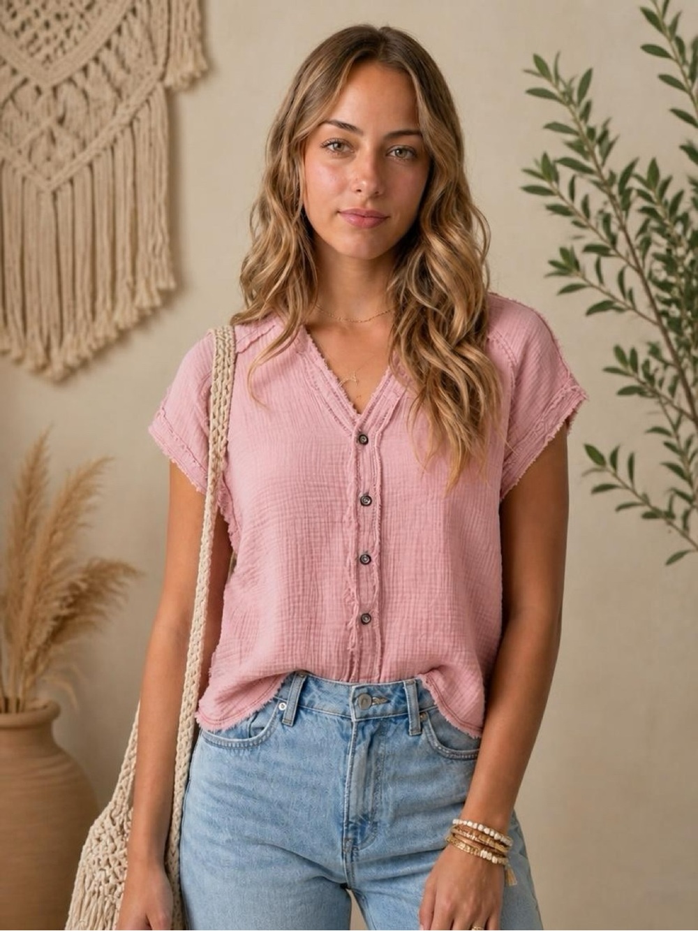 Free People We The Free “Dream Days” 100% Woven Cotton Blouse (Size: S)